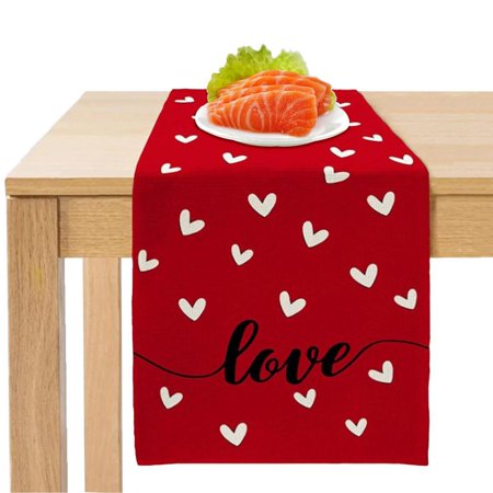 

Laideyi Valentine s Day Table Runners Valentine s Day Heart Print Table Runner Spring Table Decorations for Party Holiday Kitchen Dining Table Decoration 11.8 x 70.9 Inches best service