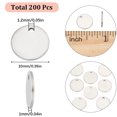 200Pcs 201 Stainless Steel Stamping Blank Tag Pendants Flat Round ...