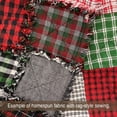 thumbnail image 4 of JCS Black and White 3 Homespun Cotton Plaid Fabric Sold by the Yard, 4 of 5