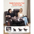 thumbnail image 2 of VEVOR Loveseat Recliner Sofa, Power Reclining Couch with Heating & Massage and Timer, PU Leather Electric Recliner Sofa with USB Ports, Cup Holders and Side Bags, 2 of 9