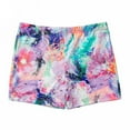 thumbnail image 2 of Rainbeau Moves Painted Floral Printed 2” Dance Shorts, Little Girls XS-XL, 2 of 4
