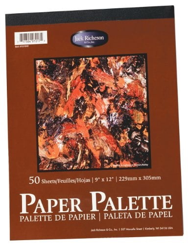 Jack Richeson Tavolozza Di Carta Grey Matters: Blocco Da 30 Fogli 15x22 Cm, Antiacida Per Colori Acrilici E Olio, Con Spatola Inclusa