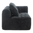 thumbnail image 3 of Chenille Loveseat Sofa, Minimalist Modular Couches Sleeper for Living Room Bedroom Apartment Lounge (Black), 3 of 11