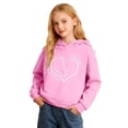 thumbnail image 4 of IWRICH Hoodies for Girls Graphic Heart Horse Print Long Sleeve Pullover Tops Cute Soft Cozy Hooded Sweatshirts,Size 2-14 Years Pink 150, 4 of 4