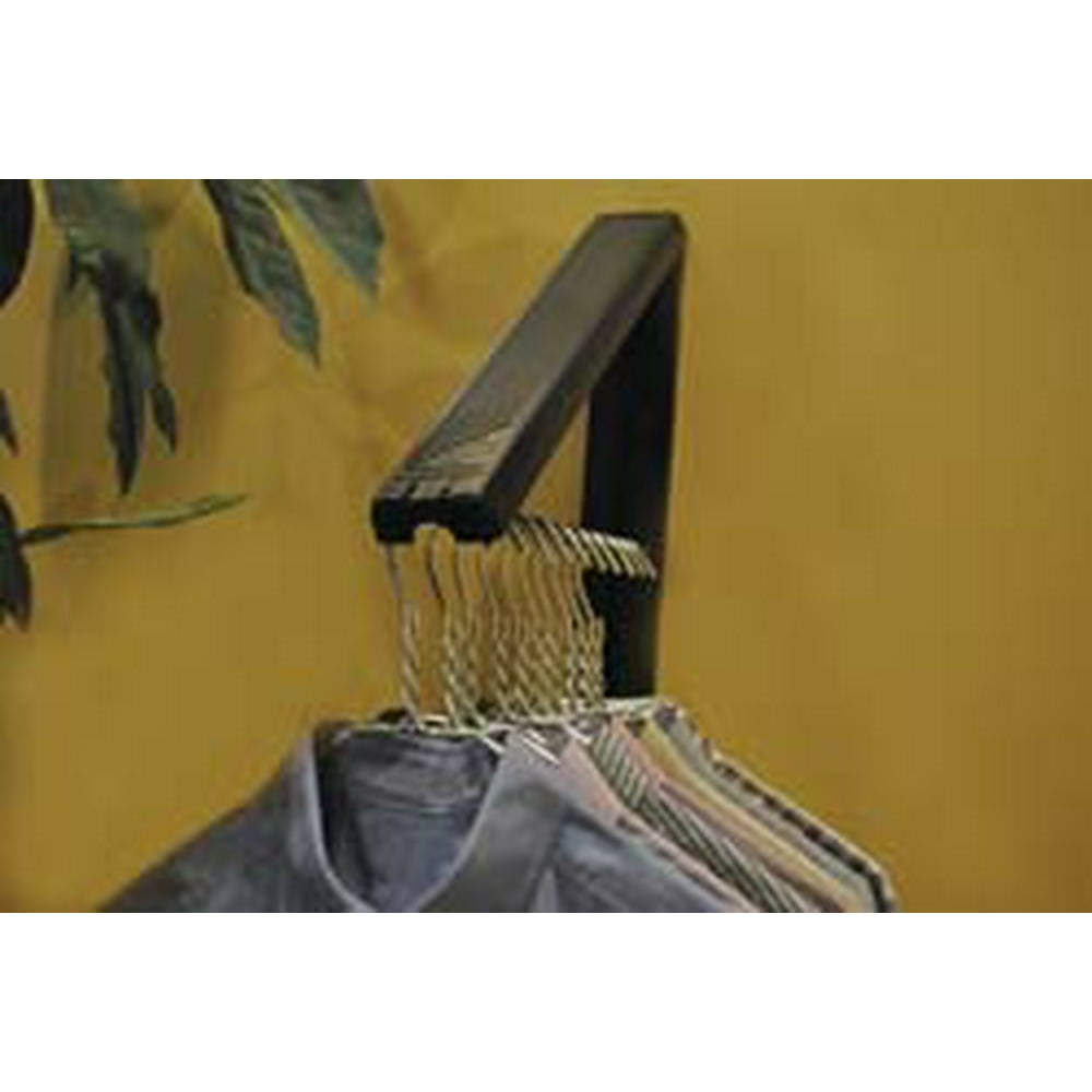 Instahanger Wall Mntd Clothes Hanging System, Black
