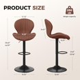 thumbnail image 4 of Alpinel Folding Chairs With Metal, Plastic Seat And Steel Frame, Portable Alpinel Folding Chairs For Wedding, Party And Office, Suited To Adults And Event Hosts, Brown, Set Of 2, 4 of 5