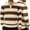 #03 Brown, variant on Men's Striped Print Long Sleeve Collared Preppy Shirts Lightweight Button Front Tops Fall, Brown M