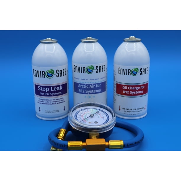 Arctic Air for R12, Oil charge for R12, Stop Leak for R12, Charging