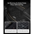 thumbnail image 5 of 3W Floor Mats and Cargo Liner for Jeep Wrangler JL 4-Door Without SUBWOOFER 2018-2024 TPE All Weather Custom Fit Floor Liner & Trunk Mats Black(Non JK or 4XE), 5 of 13