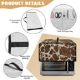 thumbnail image 6 of Renewold Toaster Oven Protective Cover Polyester Countertop Appliance Cover for Countertop Convection Oven Air Fryer Kitchen Accessories, 20.5 x 16.5 x 10 Inches, Brown Beige Cow Print, 6 of 7