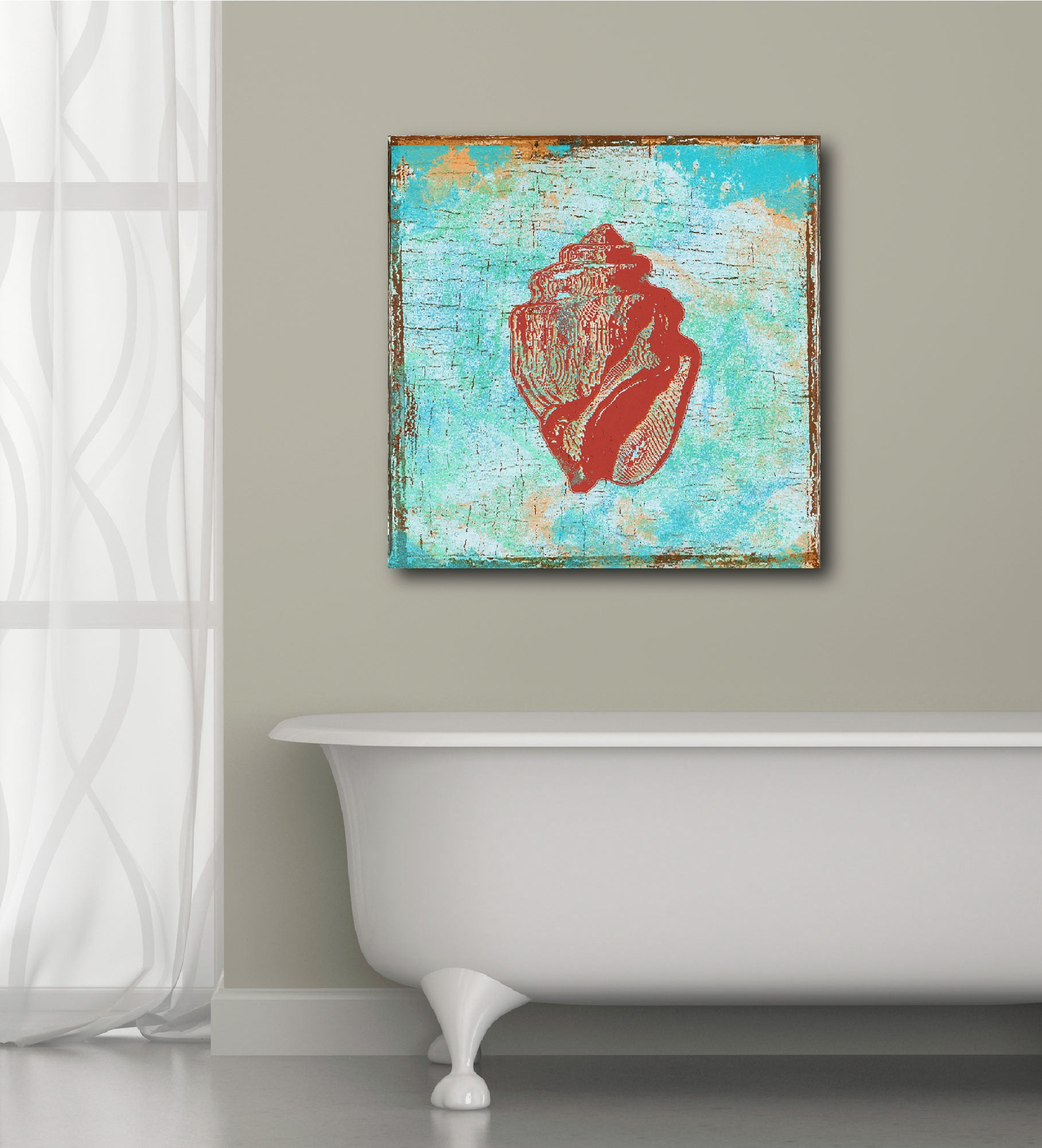 Tropical Conch Gallery-Wrapped Canvas Wall Art, 16x16