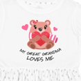 thumbnail image 4 of Inktastic My Great Grandma Loves Me Bear and Hearts Girls Toddler Dress, 4 of 5