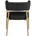 thumbnail image 2 of Meridian Furniture Creston Black Durable Linen Textured Fabric Dining Chair, 2 of 7