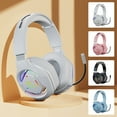 thumbnail image 4 of Over Ear Headphones, Wireless Over Ear Headphones, Gaming Headset Gaming Headphones with Microphone, Headphones Bluetooth Over Ear(White), 4 of 6