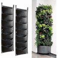 thumbnail image 1 of Wall Grow Bag, Wall Mounted Planter Grow Bag Flower Container Black Plant Bag (2 7 Pockets) - Ya, 1 of 5