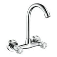 thumbnail image 1 of High Pressure Brass Kitchen Sink Faucet Mixer 360 Degree Swivel Double Hole, 1 of 8