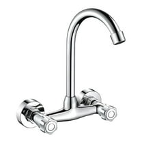 High Pressure Brass Kitchen Sink Faucet Mixer For 360 degree Swivel Double hole