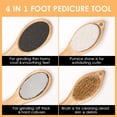 thumbnail image 4 of Foot File Callus Remover, 4 In 1 Foot Scrubber Pedicure Kit with Foot Rasp Pumice Stone for Feet Toe Nail Brush, Foot Care Pedicure Foot File Tools Hard Skin Remover for Wet and Dry Feet, 4 of 7