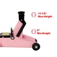 thumbnail image 2 of Car Jack 1.5 Ton Low Profile Hydraulic Trolle,Steel Racing Floor Jack,Lifting Range 5"-11.8", with Plastic Case,Pink Color,Bottle Jack, 2 of 3