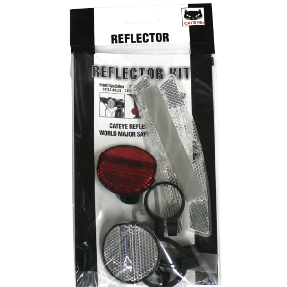 Cateye Reflectors RR-550-WU White Wheel Set with Hardware 