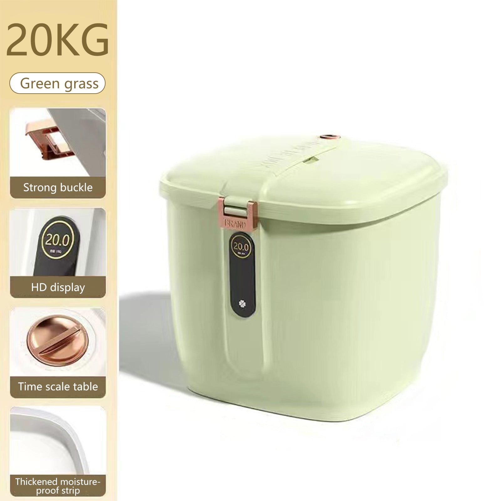 SHENGXINY Rice Container On Clearance 20KG Light Green