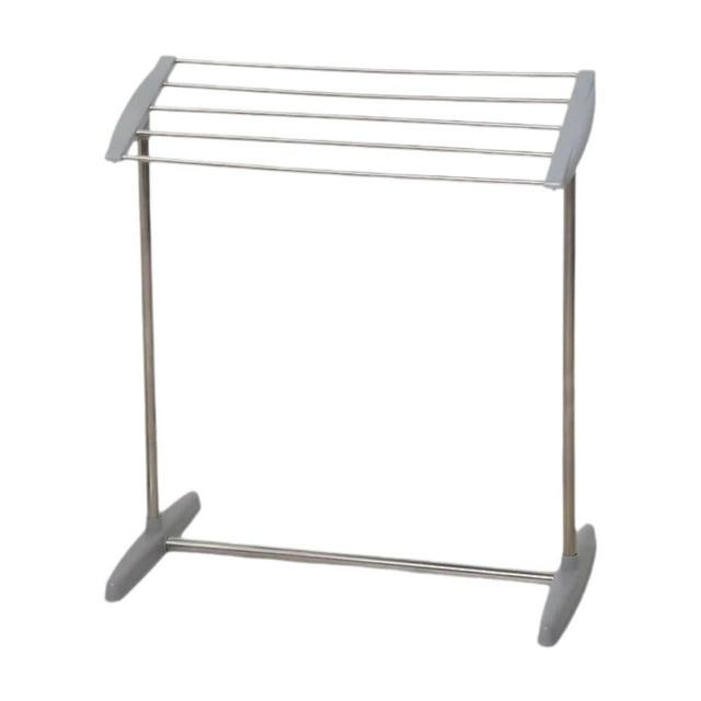Tendedero de ropa, soporte para secar ropa, percha portátil resistente de acero inoxidable, perchero para dormitorios. Gris