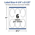 thumbnail image 6 of Avery Glossy Clear Oval Labels, 4.25" x 2.5", 150 Labels, 6 of 9