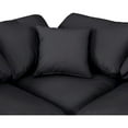 thumbnail image 5 of Meridian Furniture Indulge 140" Black Vegan Leather L-Shaped Modular Sectional, 5 of 9