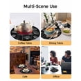 thumbnail image 2 of 15 Inch Round Placemats Set of 6, Spring Dandelion Non Slip Heat Insulation PP Table Mats, Modern Country Flower Black White Washable Place Mats for Kitchen Dining Party Table Decor, 2 of 7