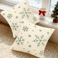 thumbnail image 6 of Hometravel Velvet Snowflake Christmas Pillow, Nordic Soft Plush Holiday Throw Cushion, Festive Snow Pattern Decor for Living Room Sofa, Bedroom, Home Decoration, 6 of 6