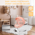 thumbnail image 3 of Baby Swing for Infants - Electric Indoor Baby Rocker with 3 Speeds and 10 Lullabies, Portable, Touch Screen and Remote Control,  Pink, 3 of 8