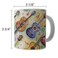 thumbnail image 5 of Guitars Artistic Colorful Music 11oz Ceramic Coffee Mug, 5 of 7