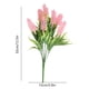 thumbnail image 3 of Flores artificiales de lavanda al aire libre | Decoración floral de plástico de 5 ramas Blanco, Rosa, Rosa caliente 12.5in Resistente a los rayos UV Impermeable | Acento de jardín, patio, porche |, 3 of 6