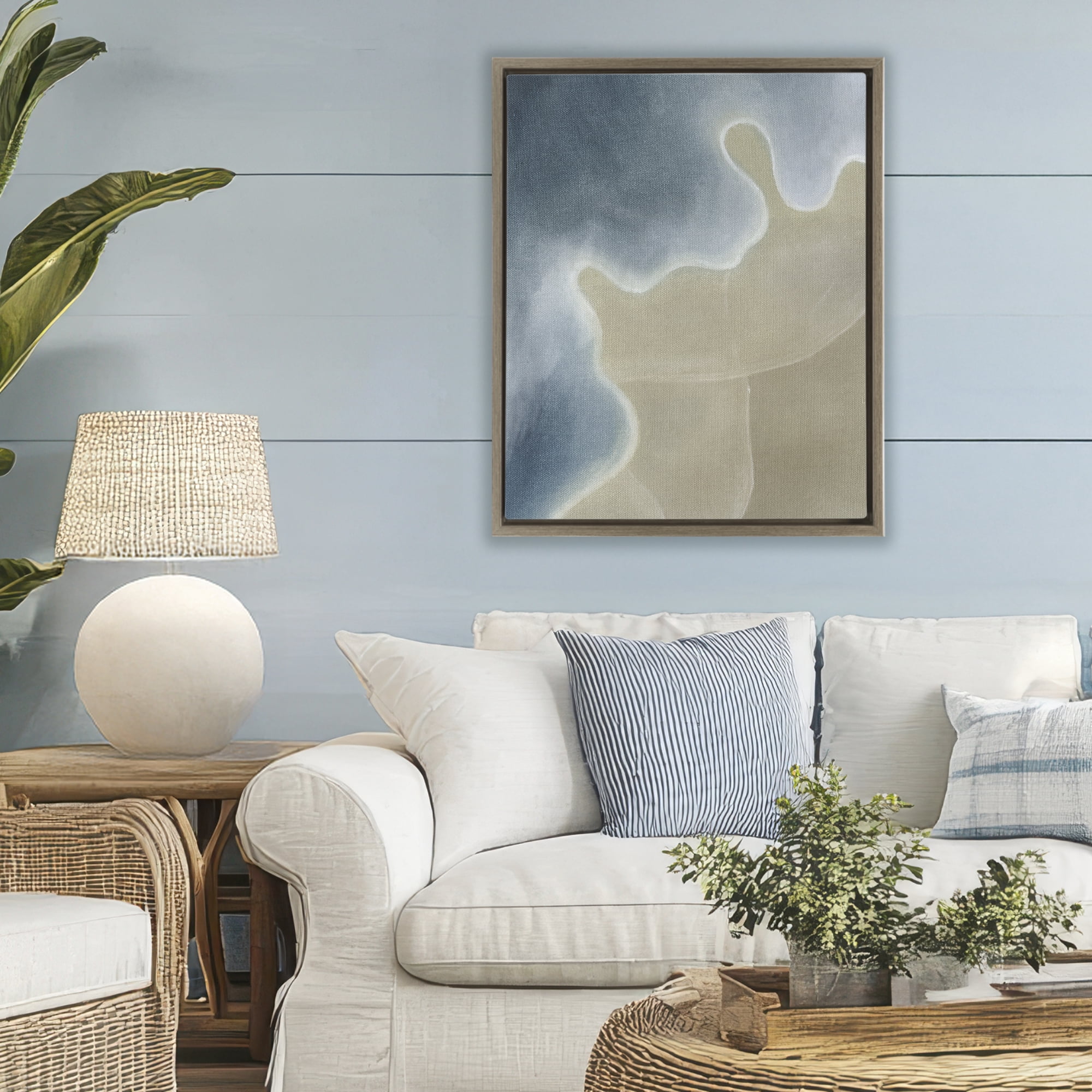 Stupell Industries Turning The Tides Abstract Brown Framed Floater Canvas Wall Art, design by Grace Popp