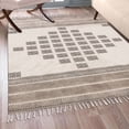 thumbnail image 2 of Casavani Hand Block Printed Cotton Beige Area Rugs 5'x10' Runner Area Rugs for Hallway & Stairs, 2 of 6