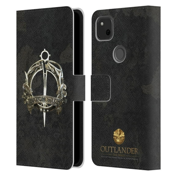 Head Case Designs Officially Licensed Outlander Seals And Icons Mackenzie Brooch Leather Book Wallet Case Cover Compatible with Google Pixel 4a
