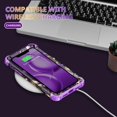 thumbnail image 3 of Casetego for iPhone XR Case,Heavy Duty Shockproof Protection Hard Plastic Bumper +Soft Silicone Rubber Protective Case,Purple/Gold, 3 of 8