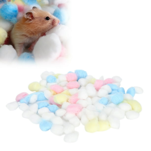 ANGGREK Hamster Cotton Balls,Hamster Cotton Warm Balls,Hamster Cotton Balls  Filler Colorful Natural Cotton Warm Bedding For Small Animals House 