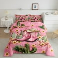 thumbnail image 2 of jejeloiu Western Cowgirl Boots Full Size Comforter Sets,Retro Rustic Flowers Bedding Comforter Set,Tropical Desert Plant Cactus Bedding Sets For Girls Kids,Luxury Bedroom Decor Reversible,3-Piece, 2 of 8