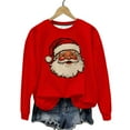 thumbnail image 2 of Yteetum Christmas Sweatshirts for Women Oversized Crewneck Loose Pullover Hoodless Sweatshirts Tops Womens Casual Round Neck Xmas Graphic Print Long Sleeve Fall Sweatshirts Fall Clothes Clothes, 2 of 6