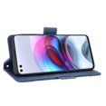thumbnail image 5 of Case for Motorola MOTO G100 Cover Adjustable Detachable Card Holder Magnetic closure Leather Wallet Case - Blue, 5 of 5