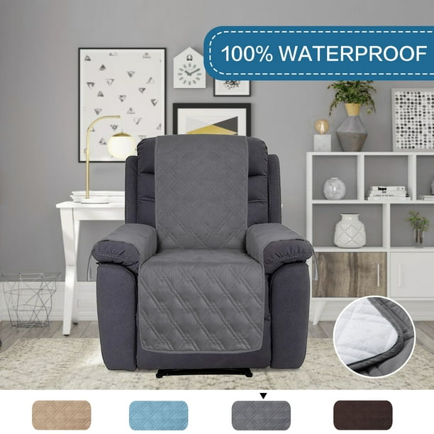 H.VERSAILTEX 1Piece 100 Waterproof Reversible Quilted Recliner Pet