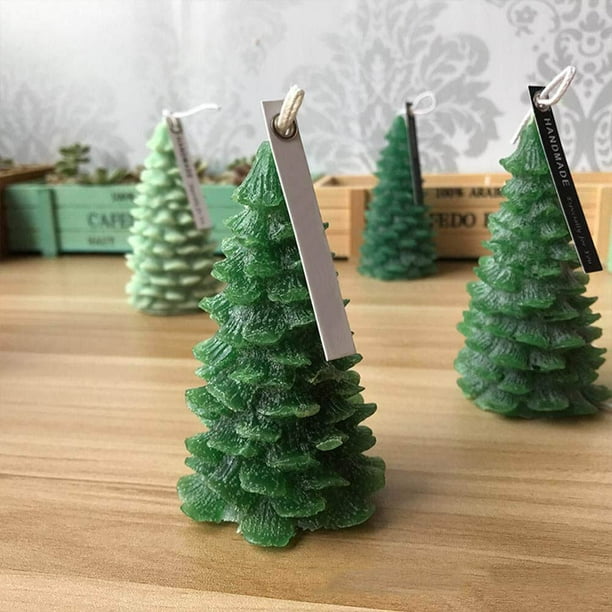 Molde de silicona 3D para árbol de Navidad, para hornear postres, jabón y velas.