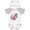 White & Heather w/ Ears, variant on Inktastic Cute Smiling Valentine's Day Otter with Heart Boys or Girls Baby Bodysuit