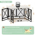 thumbnail image 5 of 48 Inch Wooden Dog Crate Furniture, Double Door Anti-Chew Indoor Kennel ,Dog Side Table White, 5 of 11