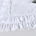thumbnail image 3 of Lady Ann White Ruffled Comforter Set Queen,Lightweight Farmhouse Shabby Boho Chic White Ruffle Bedding,Ultra Soft Washed Bed Comforter 3PC (1 White Comforter+2 Ruffle Pillow Shams), 3 of 7