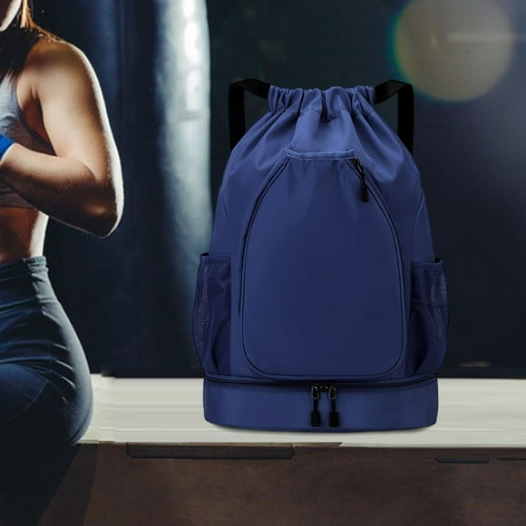 Mochila de tenis mochila bolso de raqueta de raqueta portátil resistente al agua bolsa de tenis con compartimento de zapatos para bolas accesorios , Azul