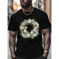 thumbnail image 1 of Easter Wreath Graphic Short Sleeve Men's T-Shirt, 1 of 8