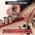 thumbnail image 5 of Precision Defined Aluminum Tool Socket Holder | Red, Single 1/4-Inch x 16 Clips | Heavy Duty Organizer, 5 of 5