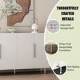 thumbnail image 4 of HIUU White Fluted Buffet Cabinet with Storage - 4 Cabinets and Spacious Table Top, Modern Cabinet for Living Room., 4 of 9